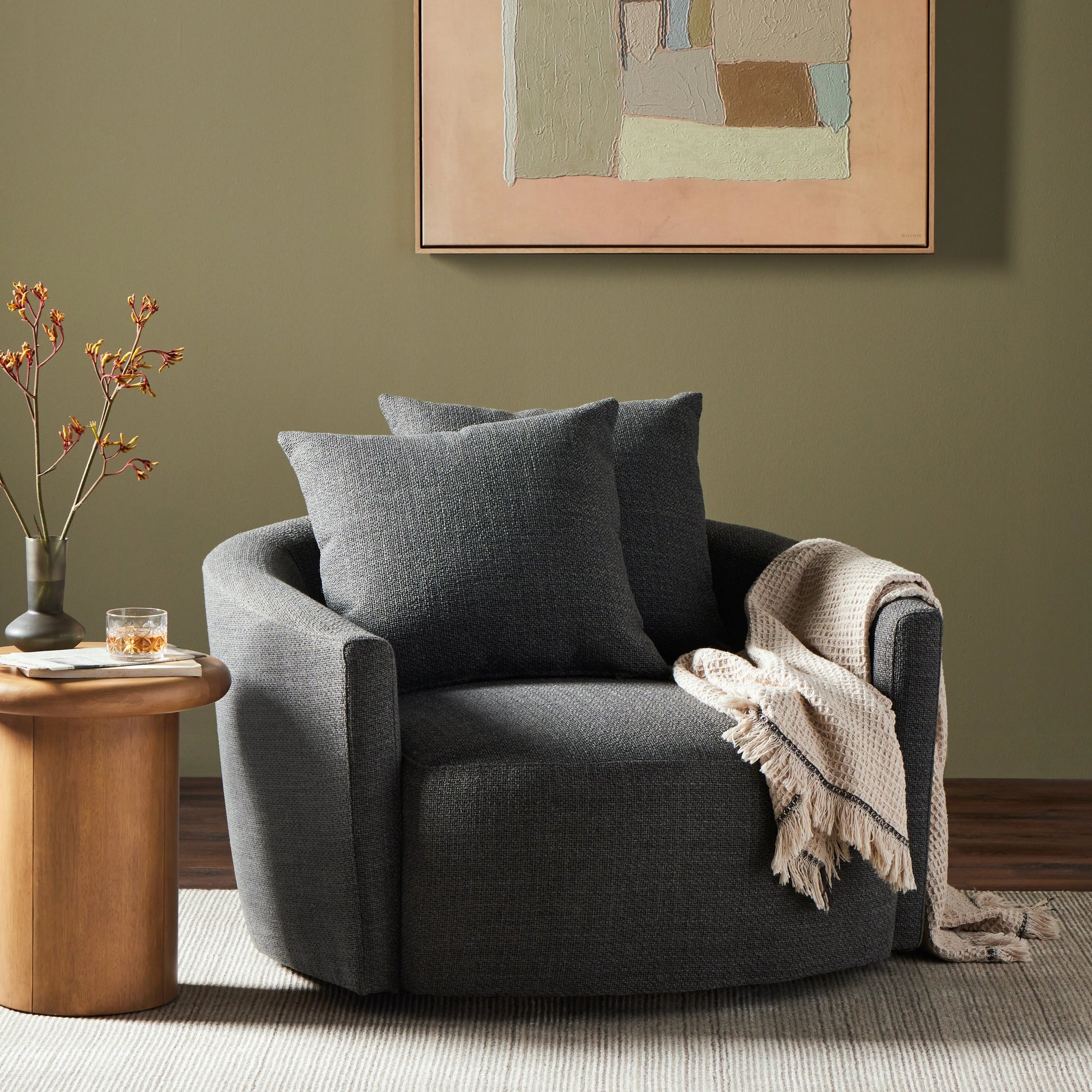 Chloe Swivel Chair by Four Hands. Made from unique in a modern style.
