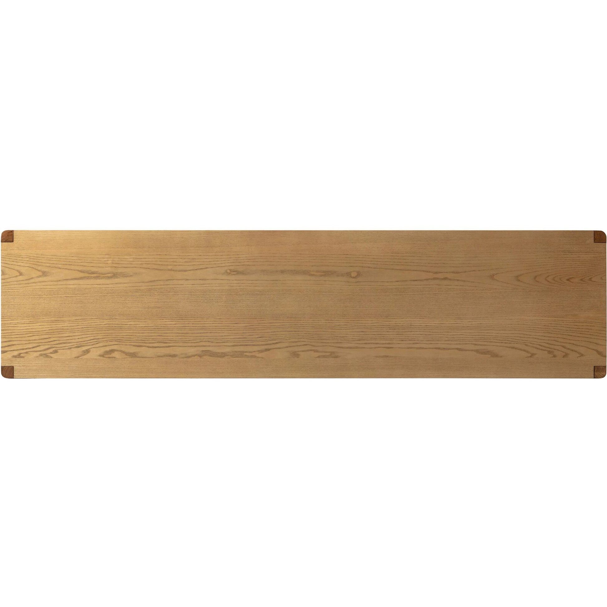 Zuma Sideboard by Four Hands in dune ash veneer, natural paper cord. Made from solid ash, rush in a transitional style.