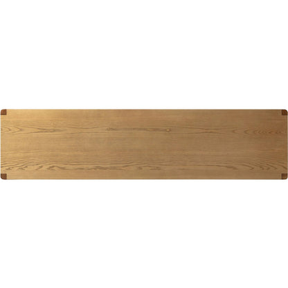 Zuma Sideboard by Four Hands in dune ash veneer, natural paper cord. Made from solid ash, rush in a transitional style.