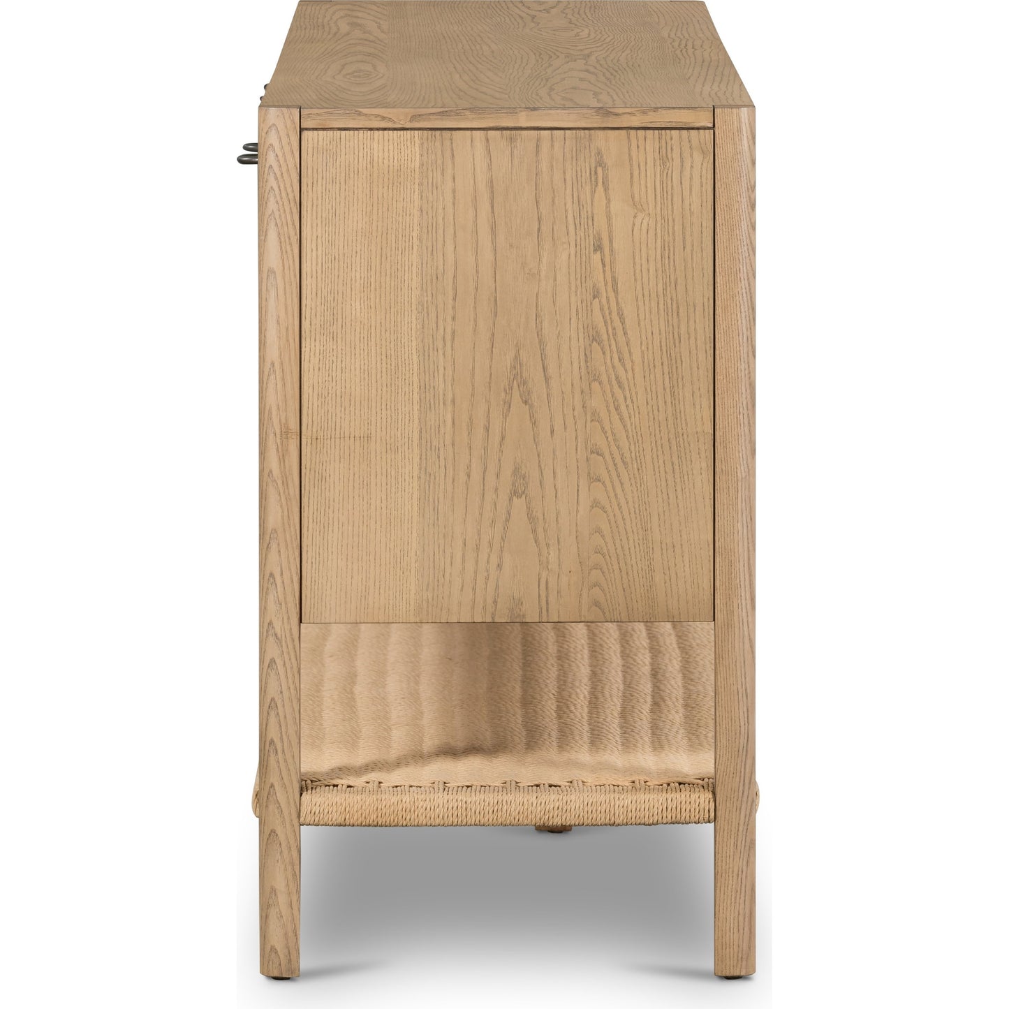 005 SI-1903006 | Additional Silo | Zuma Sideboard by Four Hands in dune ash, gunmetal, natural paper cord and dune ash. Made from solid ash, rush in a transitional style.