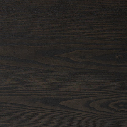 Zuma Sideboard by Four Hands in smoked black ash veneer, black paper cord. Made from ash veneer, rush, solid ash in a transitional style.