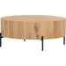 Eaton Drum Coffee Table by Four Hands. Made from thick oak veneer, iron in a modern style.