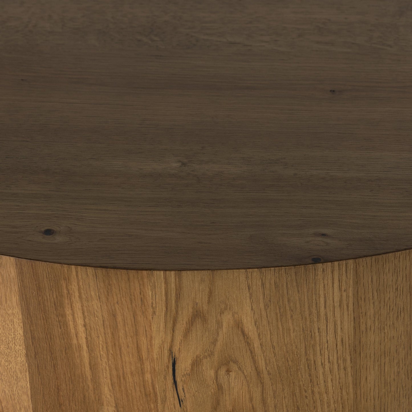 014 SI-1977268 | Additional Silo | Eaton Drum Coffee Table by Four Hands. Made from thick oak veneer, iron in a modern style.