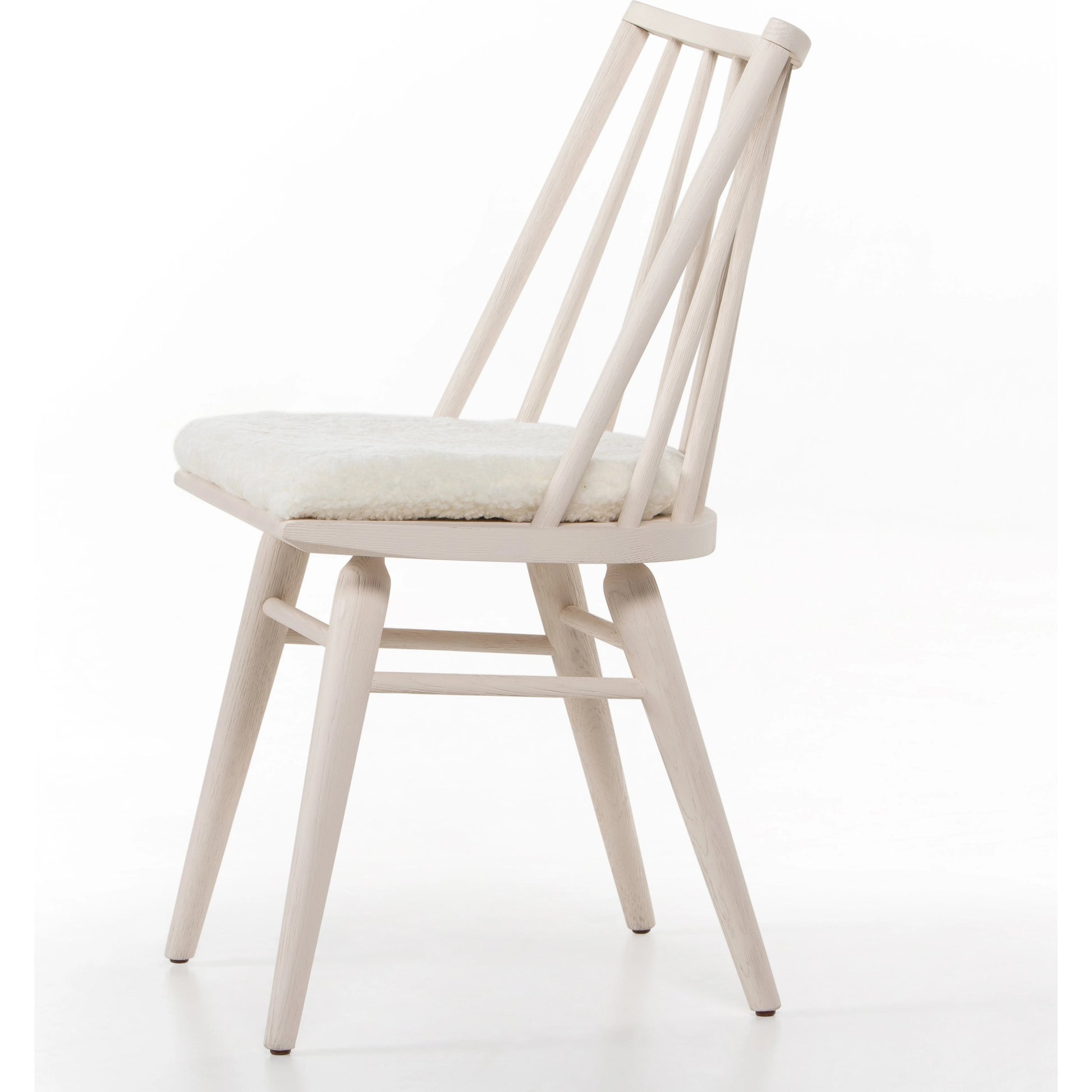 Lewis Windsor Chair with Cushion by Four Hands. Made from top grain leather, solid oak in a modern style.