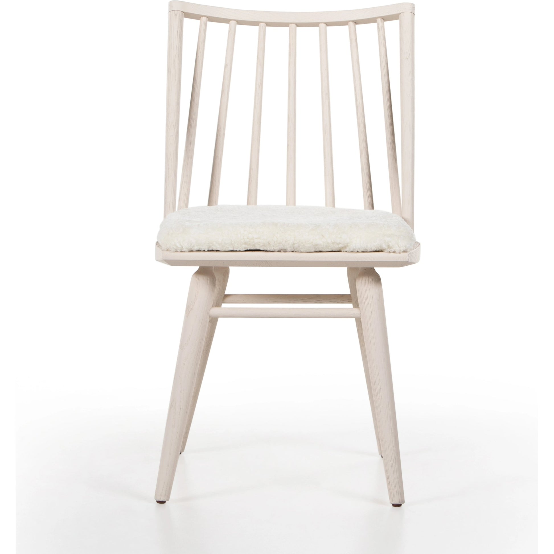 Lewis Windsor Chair with Cushion by Four Hands. Made from top grain leather, solid oak in a modern style.