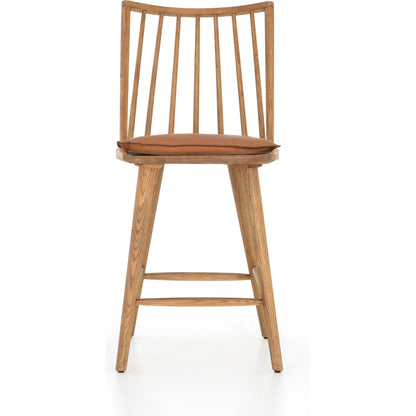 Lewis Windsor Counter Stool by Four Hands. Made from unique in a transitional style.
