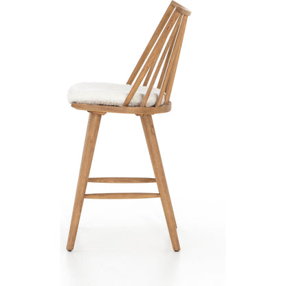 Lewis Windsor Counter Stool by Four Hands. Made from unique in a transitional style.