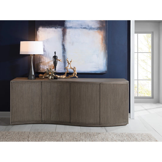Mavericks Media Console by Artistica Home in cappuccino gray oak. Made from unique in a modern style.