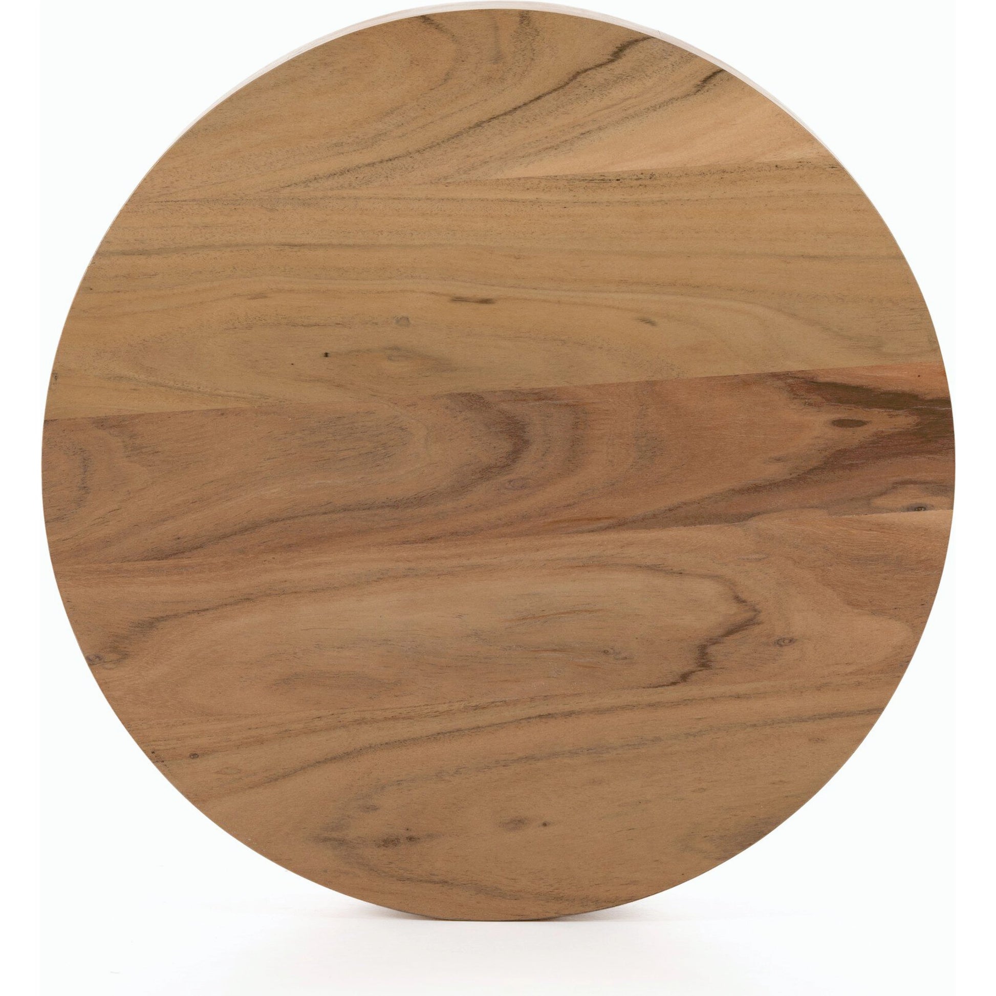 Atmore End Table by Four Hands in natural acacia. Made from thin acacia veneer, solid acacia in a modern style.