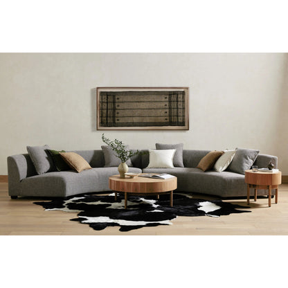 Atmore End Table by Four Hands in natural acacia. Made from thin acacia veneer, solid acacia in a modern style.