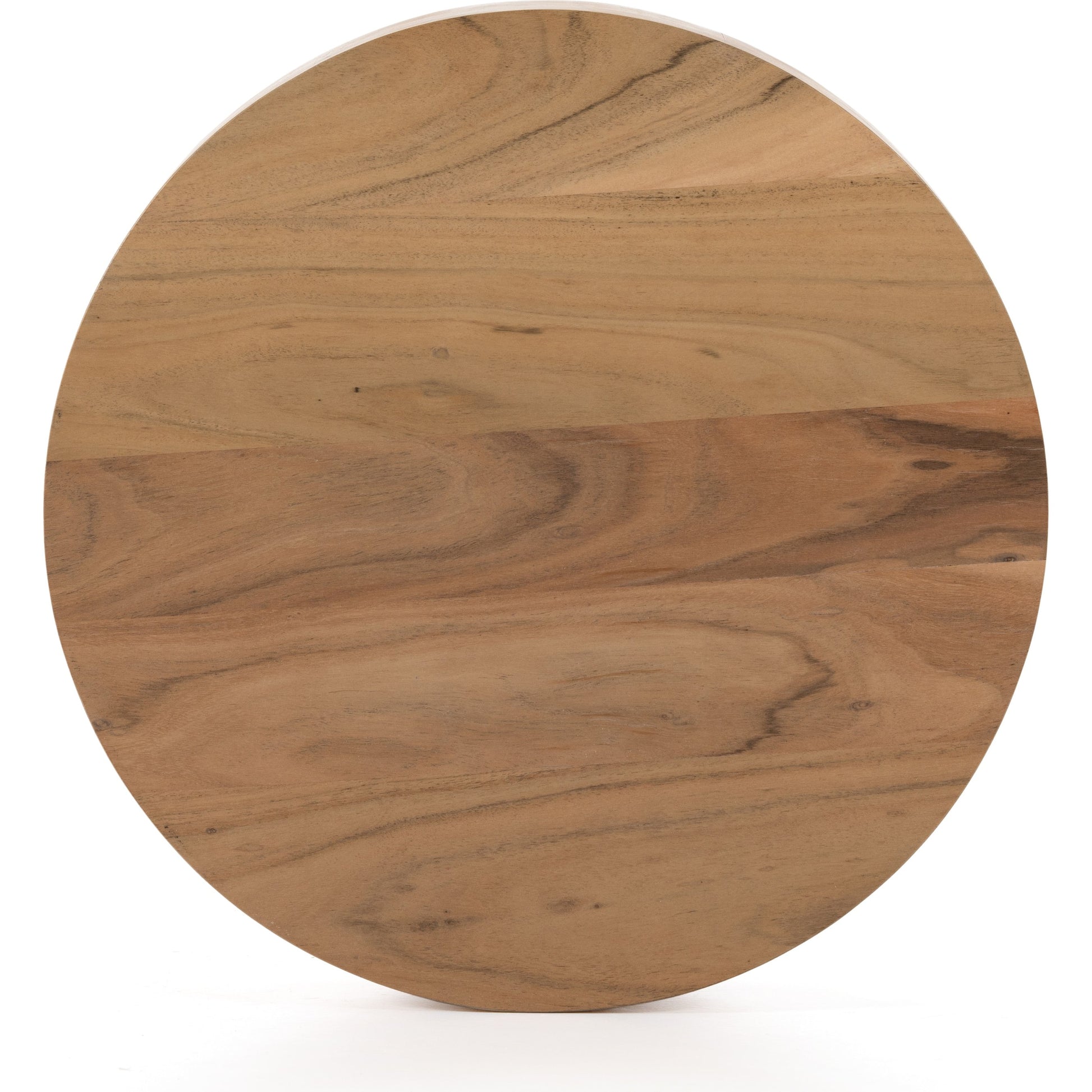 Atmore End Table by Four Hands in natural acacia. Made from thin acacia veneer, solid acacia in a modern style.