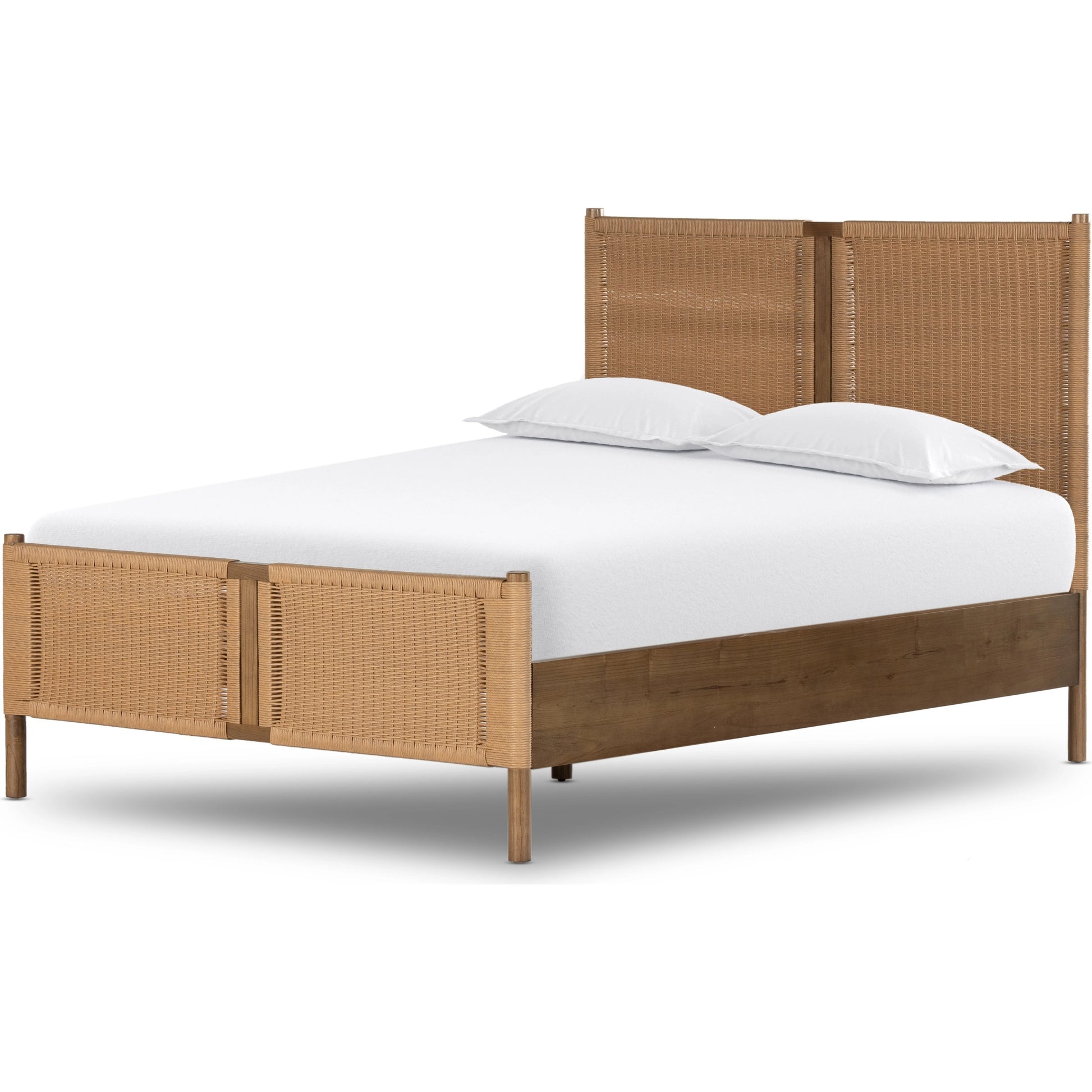 Liza Bed by Four Hands in toasted sungkai, vintage natural. Made from 100% polyethylene, solid sungkai in a modern style.