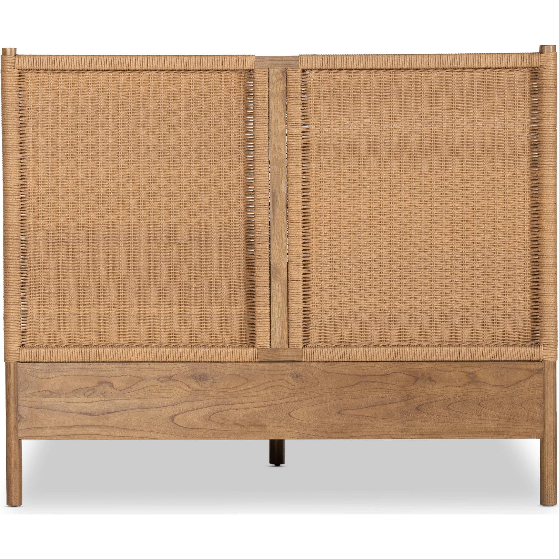 Liza Bed by Four Hands in toasted sungkai, vintage natural. Made from 100% polyethylene, solid sungkai in a modern style.