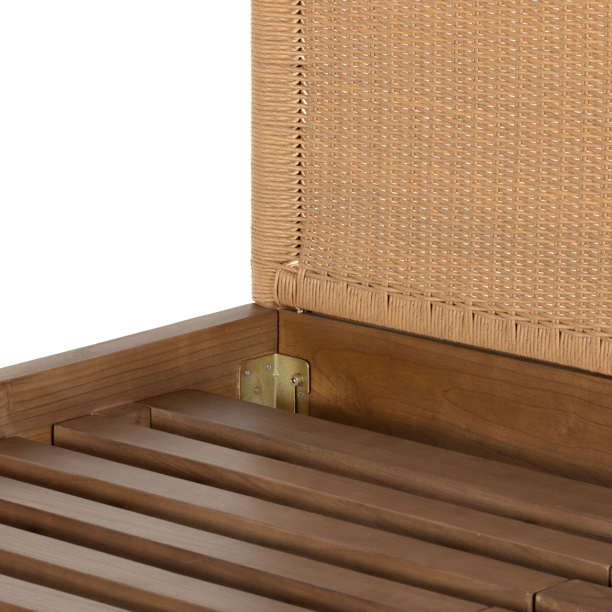 Liza Bed by Four Hands in toasted sungkai, vintage natural. Made from 100% polyethylene, solid sungkai in a modern style.