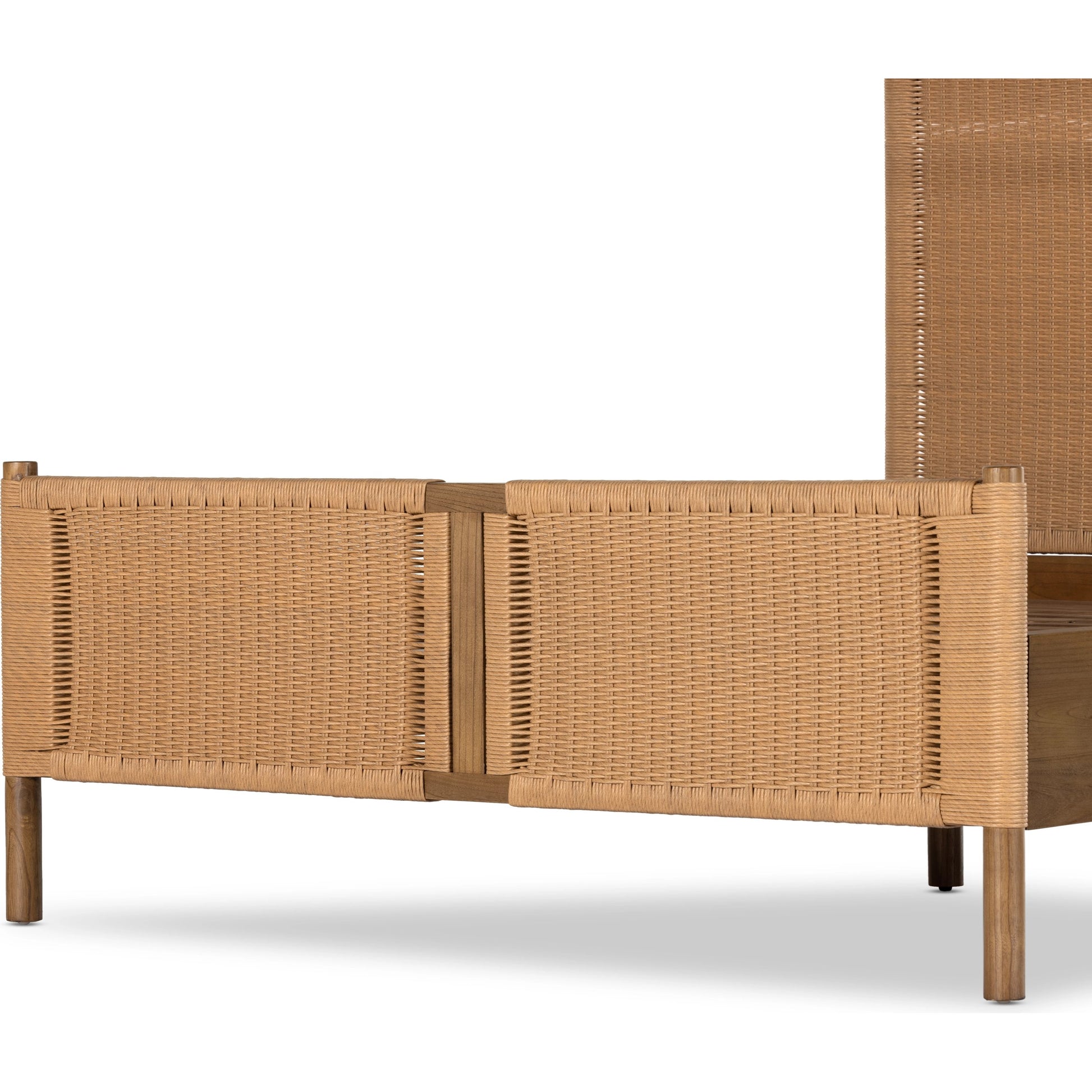 Liza Bed by Four Hands in toasted sungkai, vintage natural. Made from 100% polyethylene, solid sungkai in a modern style.