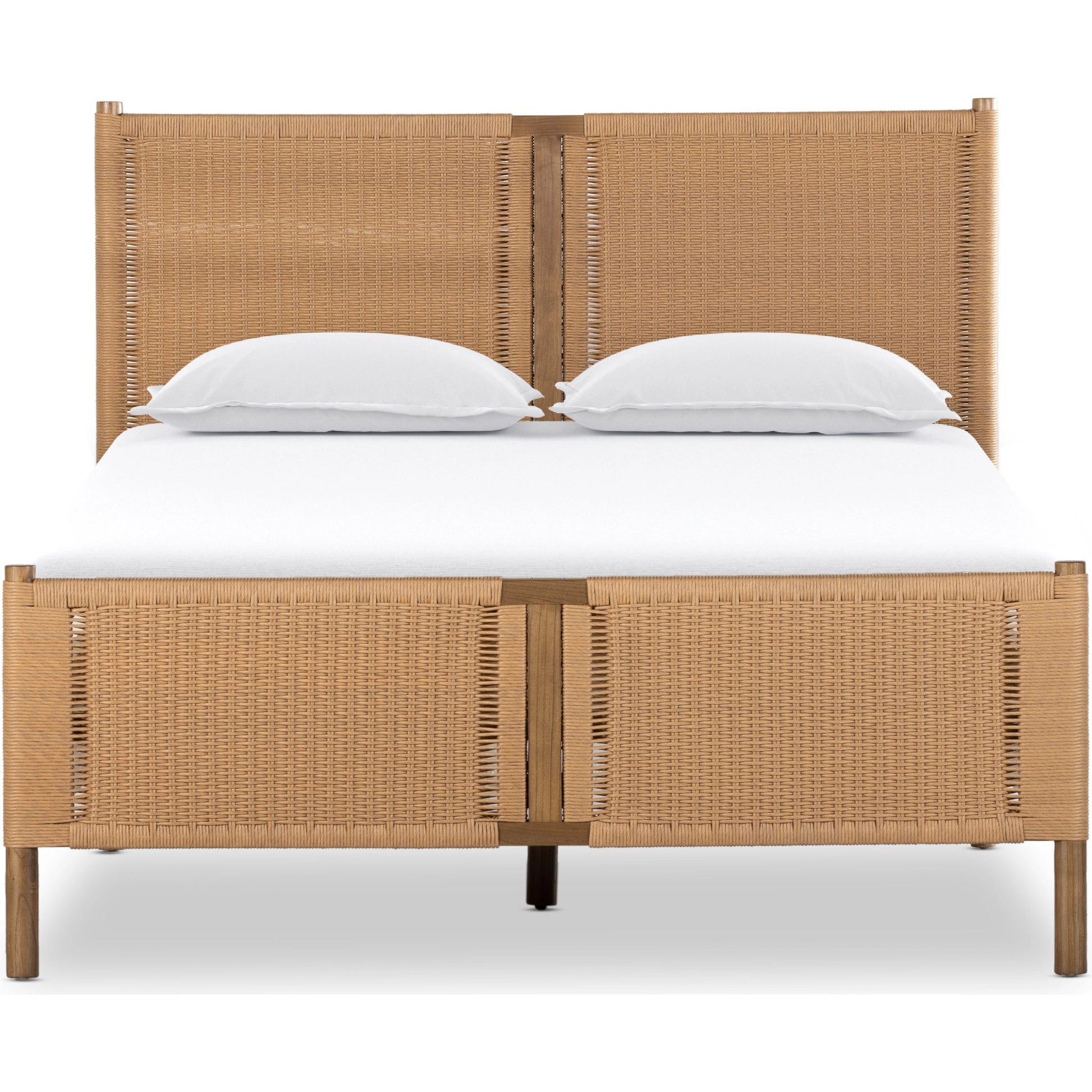 Liza Bed by Four Hands in toasted sungkai, vintage natural. Made from 100% polyethylene, solid sungkai in a modern style.