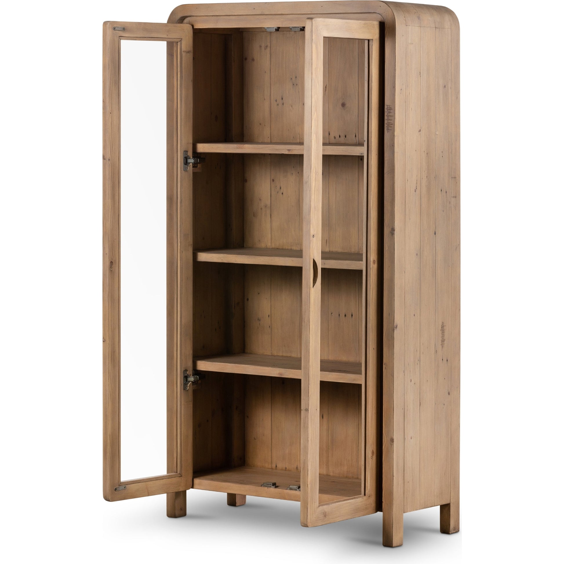 Everson Cabinet by Four Hands in scrubbed teak. Made from solid mixed reclaimed wood in a cottage & farmhouse style.
