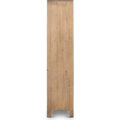 Everson Cabinet by Four Hands in scrubbed teak. Made from solid mixed reclaimed wood in a cottage & farmhouse style.