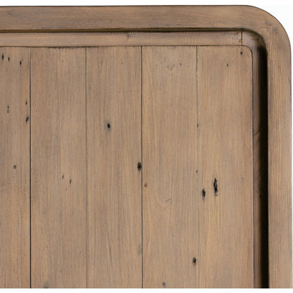 Everson Cabinet by Four Hands in scrubbed teak. Made from solid mixed reclaimed wood in a cottage & farmhouse style.
