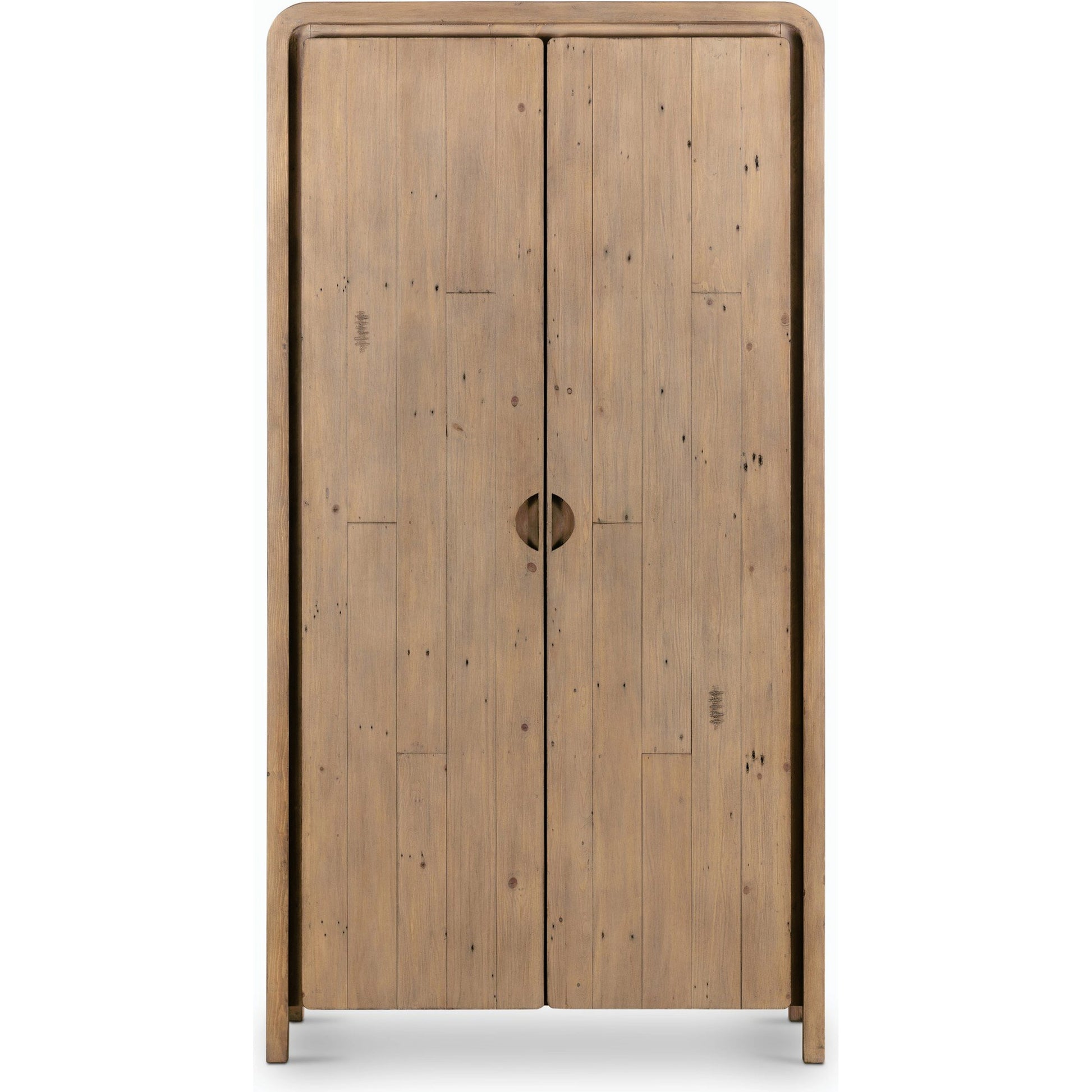 Everson Cabinet by Four Hands in scrubbed teak. Made from solid mixed reclaimed wood in a cottage & farmhouse style.