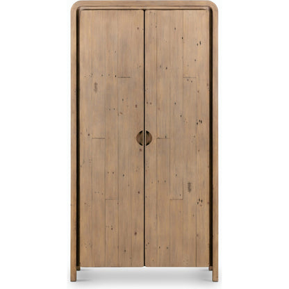 Everson Cabinet by Four Hands in scrubbed teak. Made from solid mixed reclaimed wood in a cottage & farmhouse style.