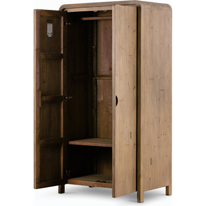 Everson Cabinet by Four Hands in scrubbed teak. Made from solid mixed reclaimed wood in a cottage & farmhouse style.
