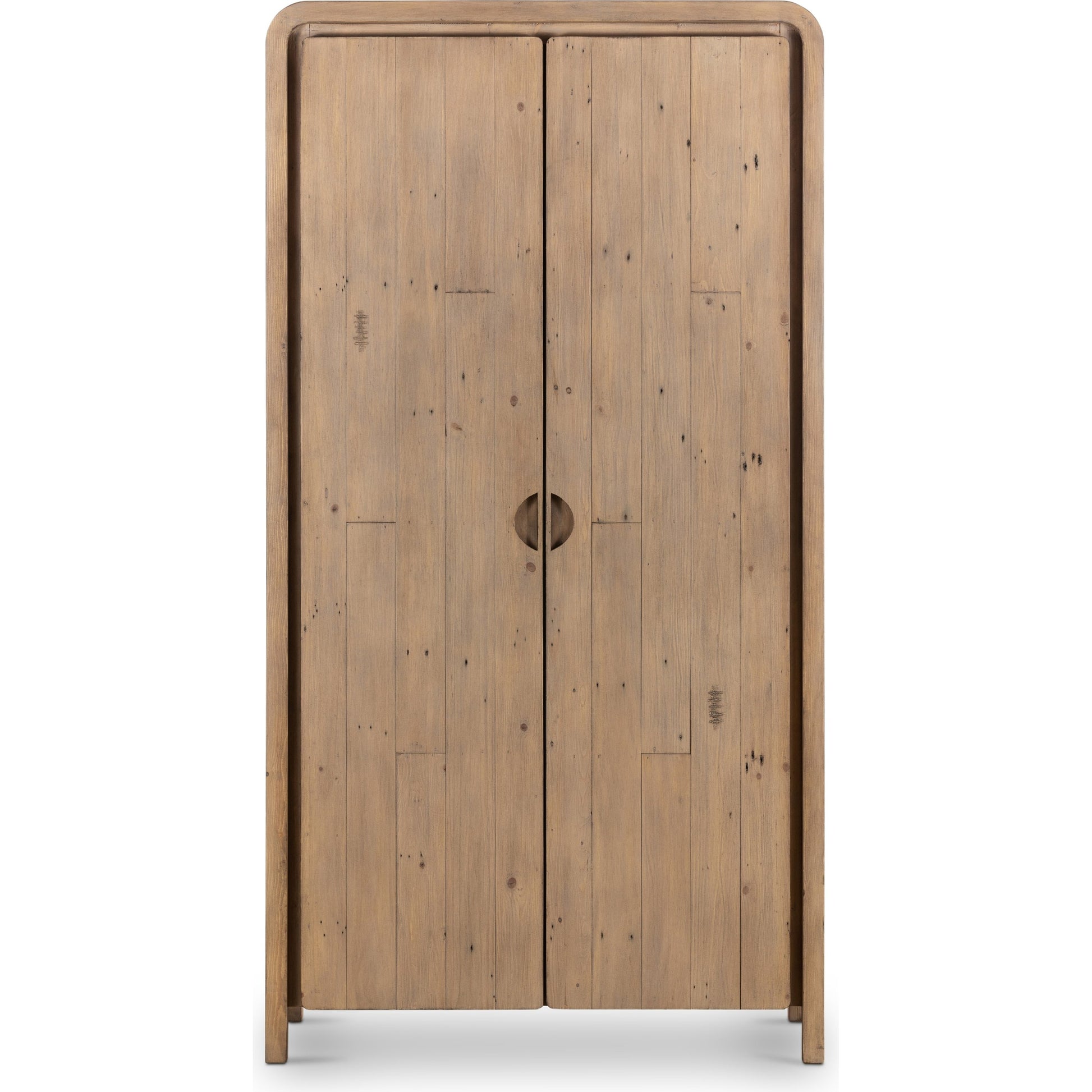 Everson Cabinet by Four Hands in scrubbed teak. Made from solid mixed reclaimed wood in a cottage & farmhouse style.