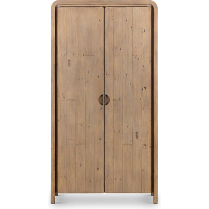 Everson Cabinet by Four Hands in scrubbed teak. Made from solid mixed reclaimed wood in a cottage & farmhouse style.