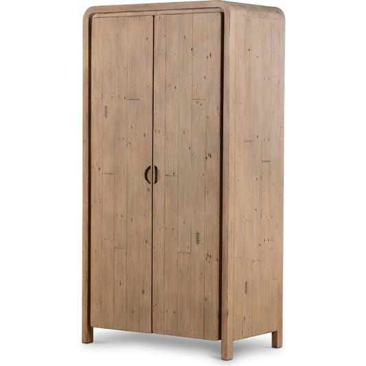 Everson Cabinet by Four Hands in scrubbed teak. Made from solid mixed reclaimed wood in a cottage & farmhouse style.