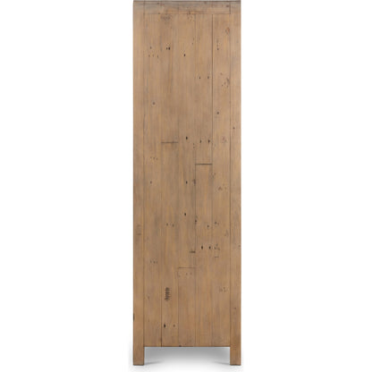 Everson Cabinet by Four Hands in scrubbed teak. Made from solid mixed reclaimed wood in a cottage & farmhouse style.