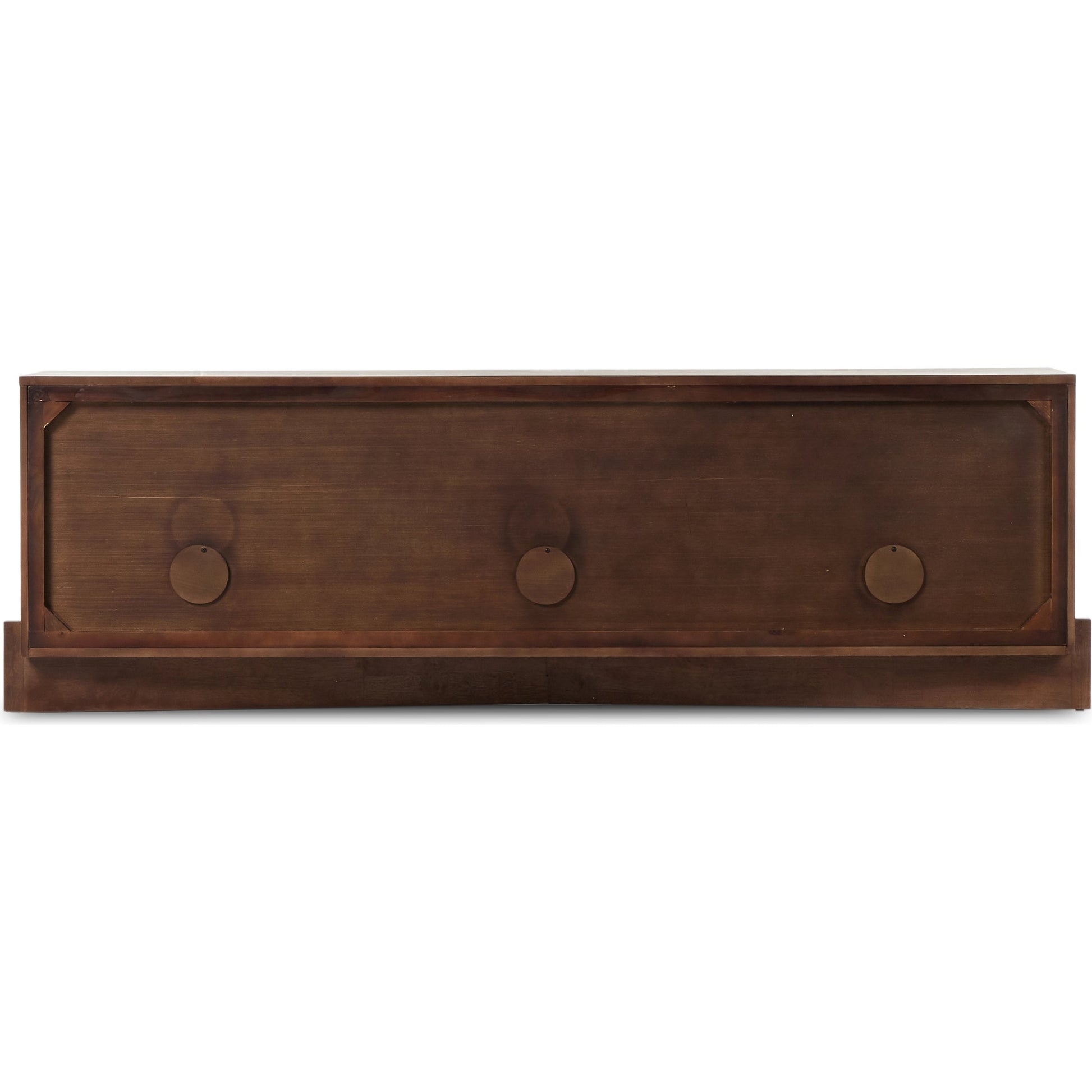 Castillo Media Console by Four Hands in chestnut parawood. Made from solid parawood, rubberwood veneer in a modern style.