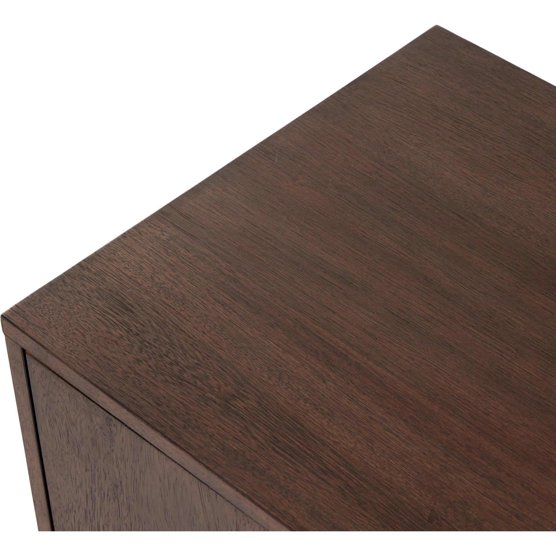 Castillo Media Console by Four Hands in chestnut parawood. Made from solid parawood, rubberwood veneer in a modern style.