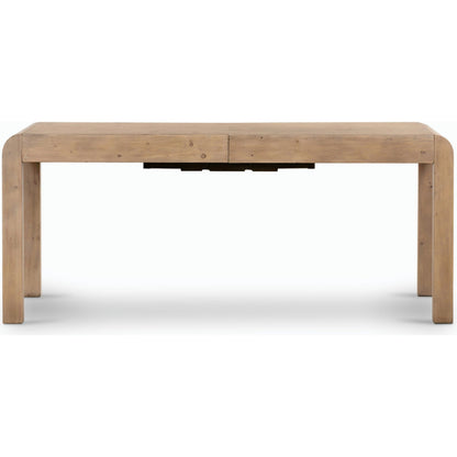 Everson Dining Table by Four Hands in scrubbed teak. Made from solid mixed reclaimed wood in a transitional style.