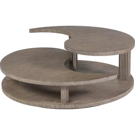 Yin Yang Round Cocktail Table by Artistica Home in cappuccino gray. Made from unique in a modern style.