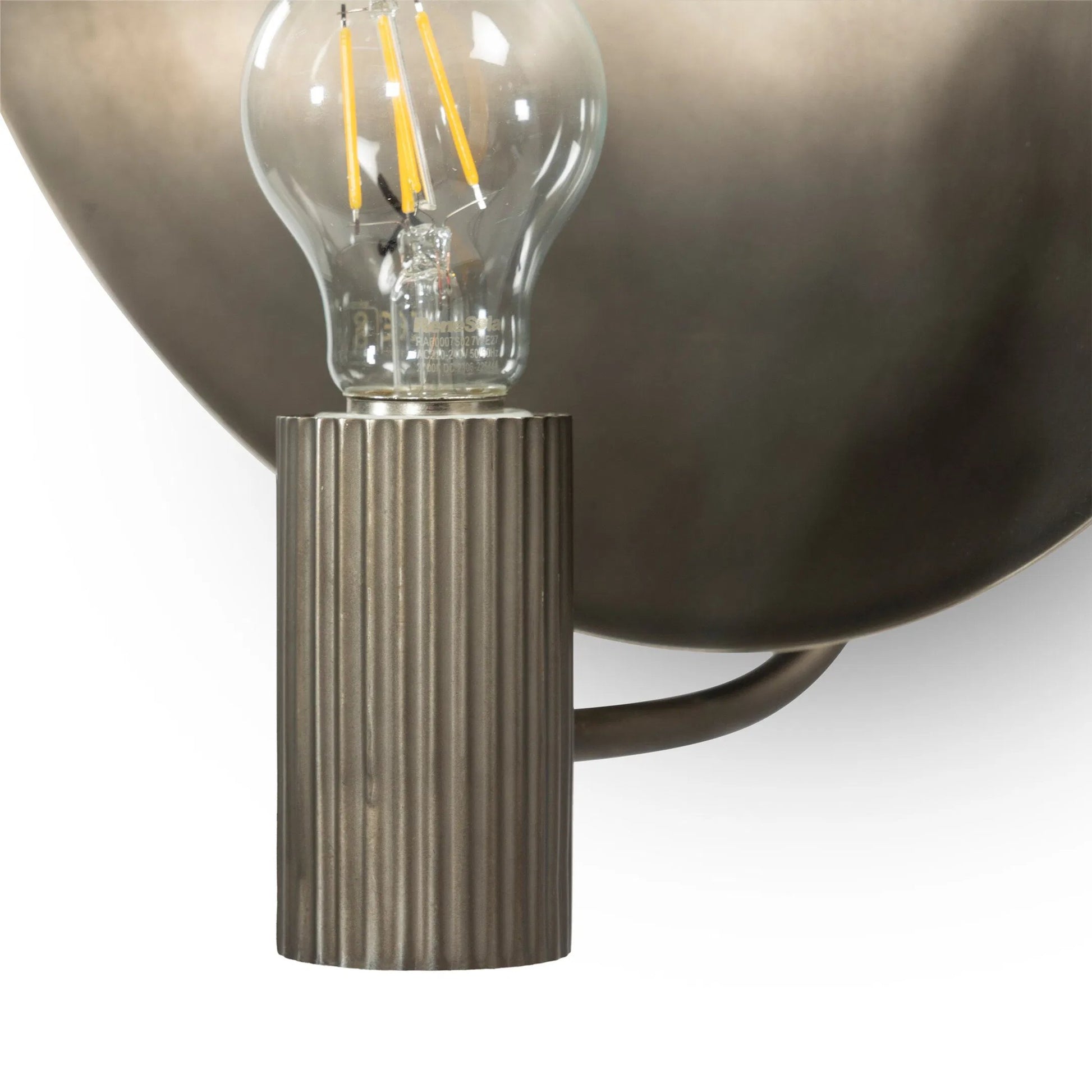 Lund Sconce by Four Hands in aged nickel. Made from brass in a unique style.