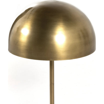 Zanda Table Lamp by Four Hands in antique brass, black italian marble. Made from solid marble, stainless steel in a modern style.