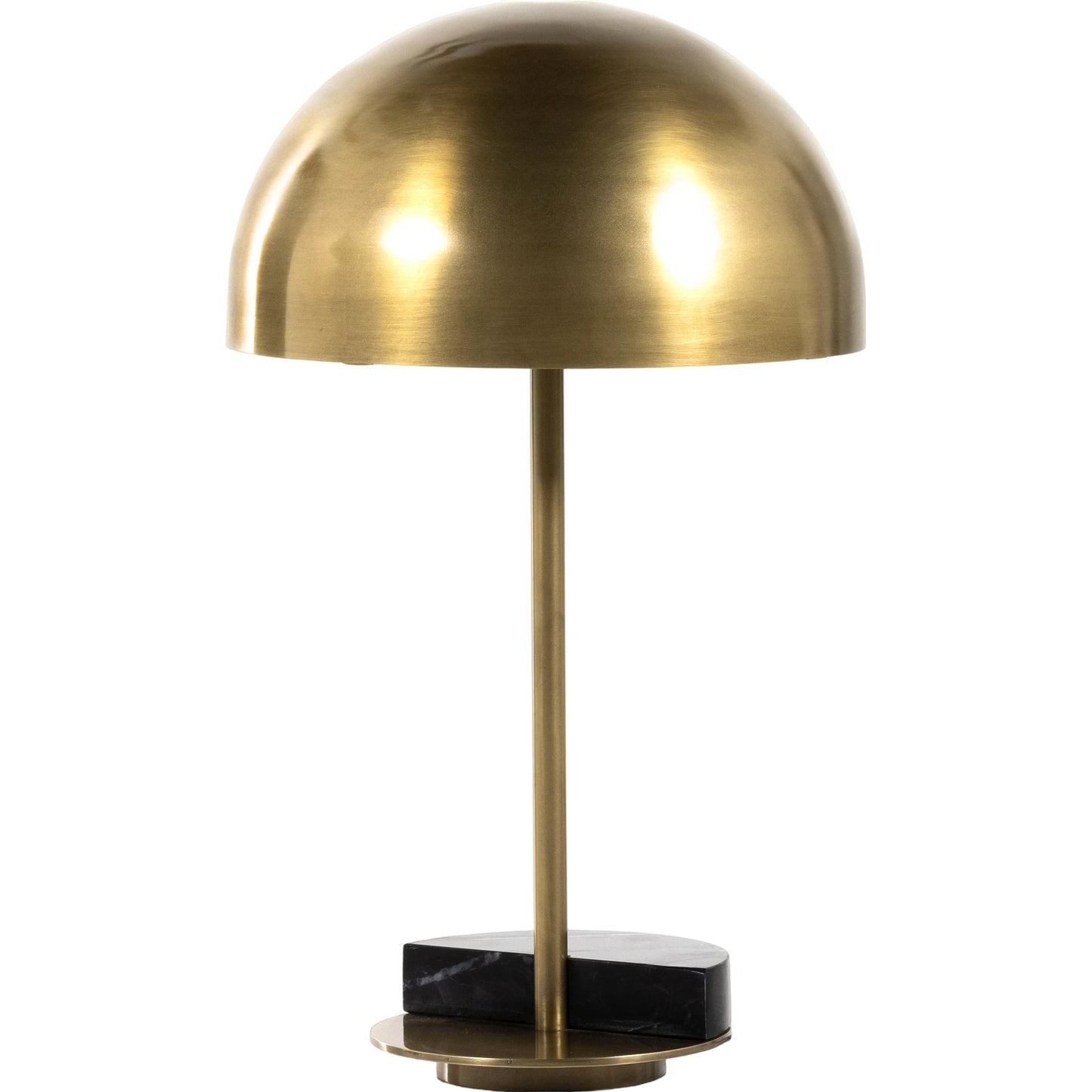 036 SI-1980797 | Primary Silo | Zanda Table Lamp by Four Hands in antique brass, black italian marble. Made from solid marble, stainless steel in a modern style.