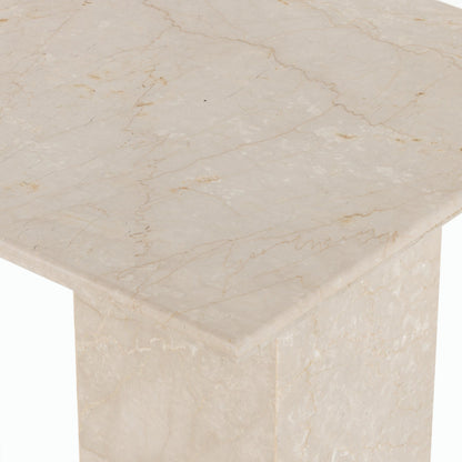 Arum Desk by Four Hands in cream marble. Made from solid marble in a modern style.