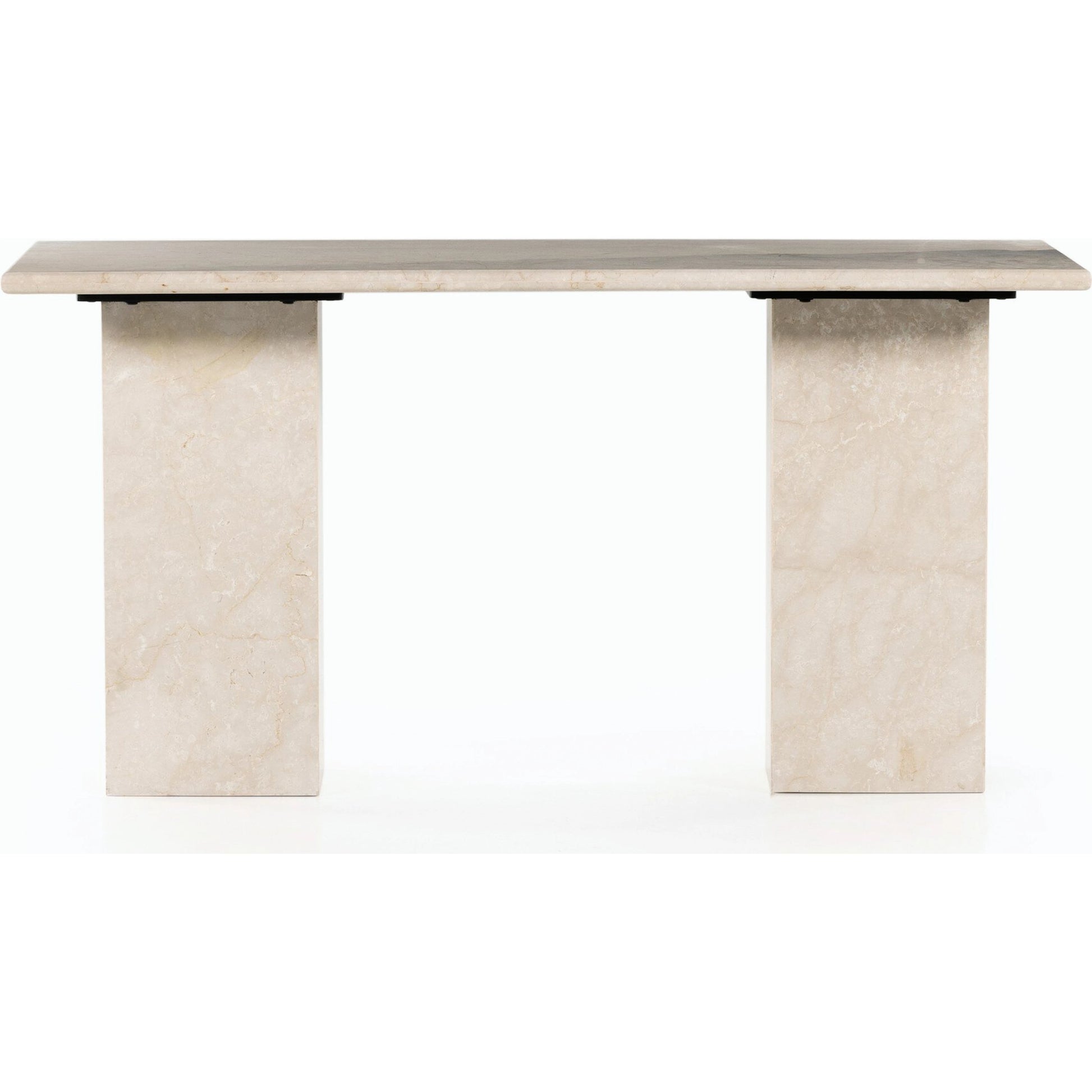 Arum Desk by Four Hands in cream marble. Made from solid marble in a modern style.
