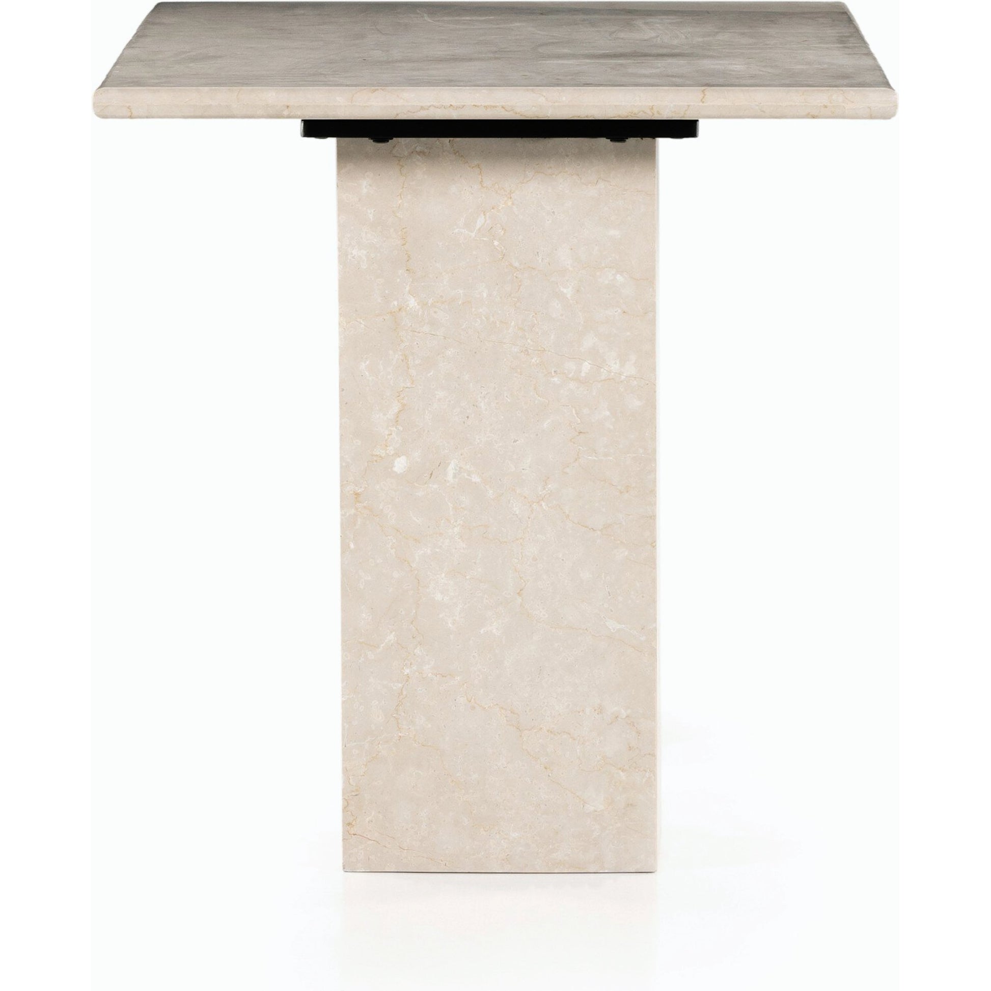 Arum Desk by Four Hands in cream marble. Made from solid marble in a modern style.