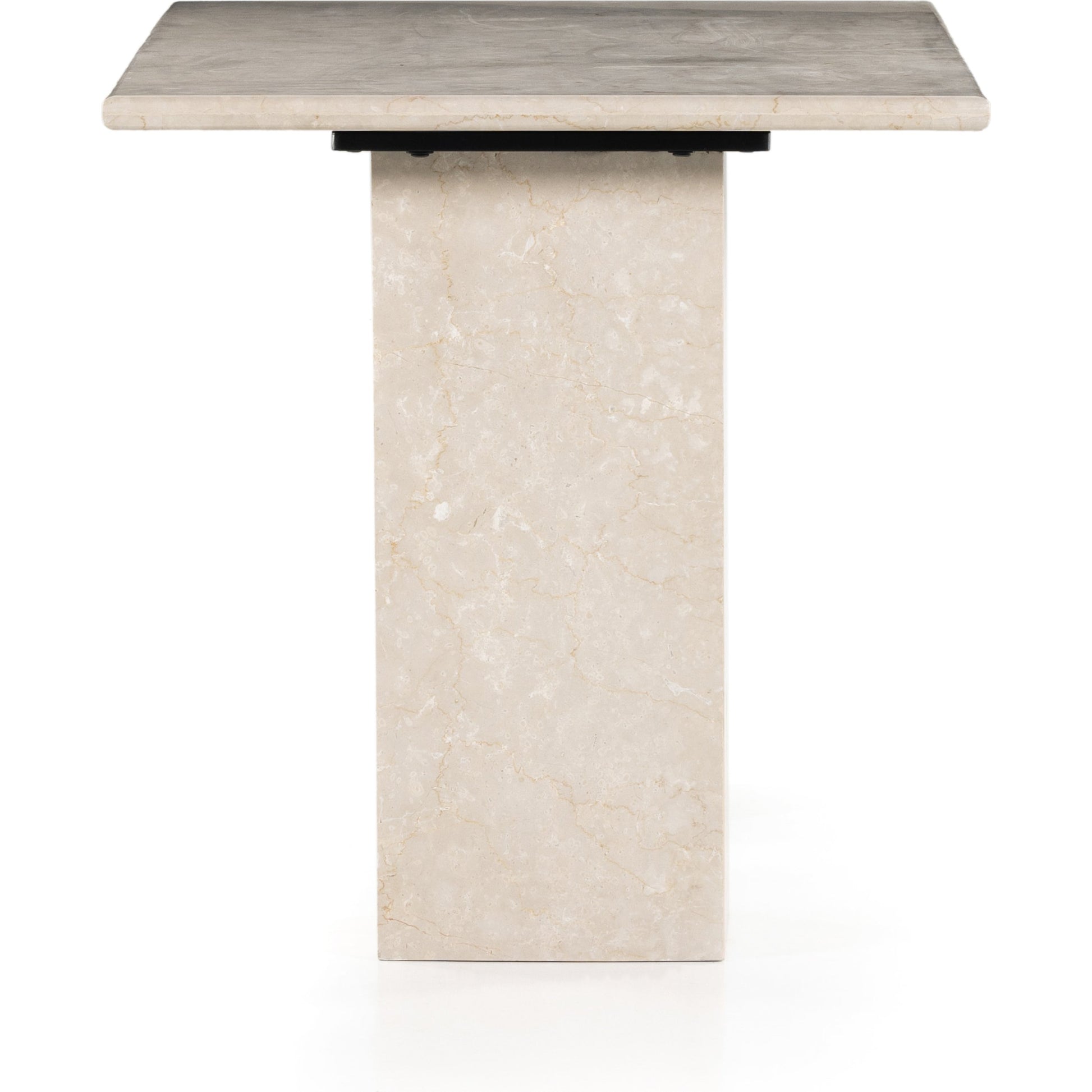 Arum Desk by Four Hands in cream marble. Made from solid marble in a modern style.