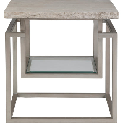 Theo End Table by Artistica Home in champagne leaf. Made from unique in a modern style.