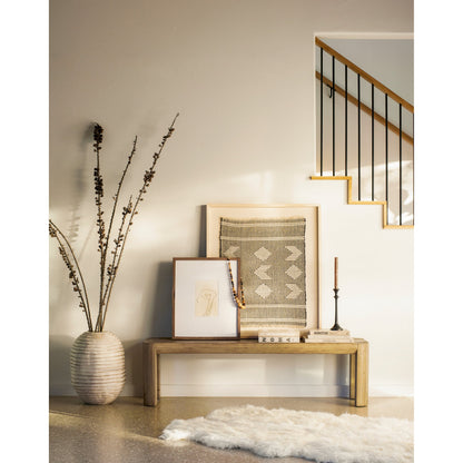 Beto Banded Vase by Four Hands in ivory. Made from solid mixed reclaimed wood in a cottage & farmhouse style.
