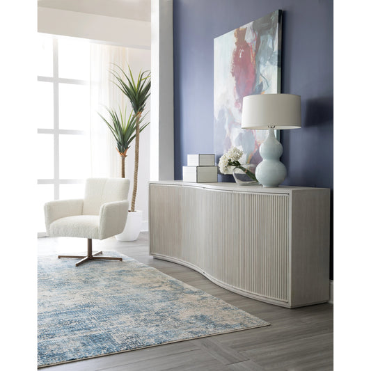 Mavericks Media Console by Artistica Home in misty gray. Made from unique in a modern style.