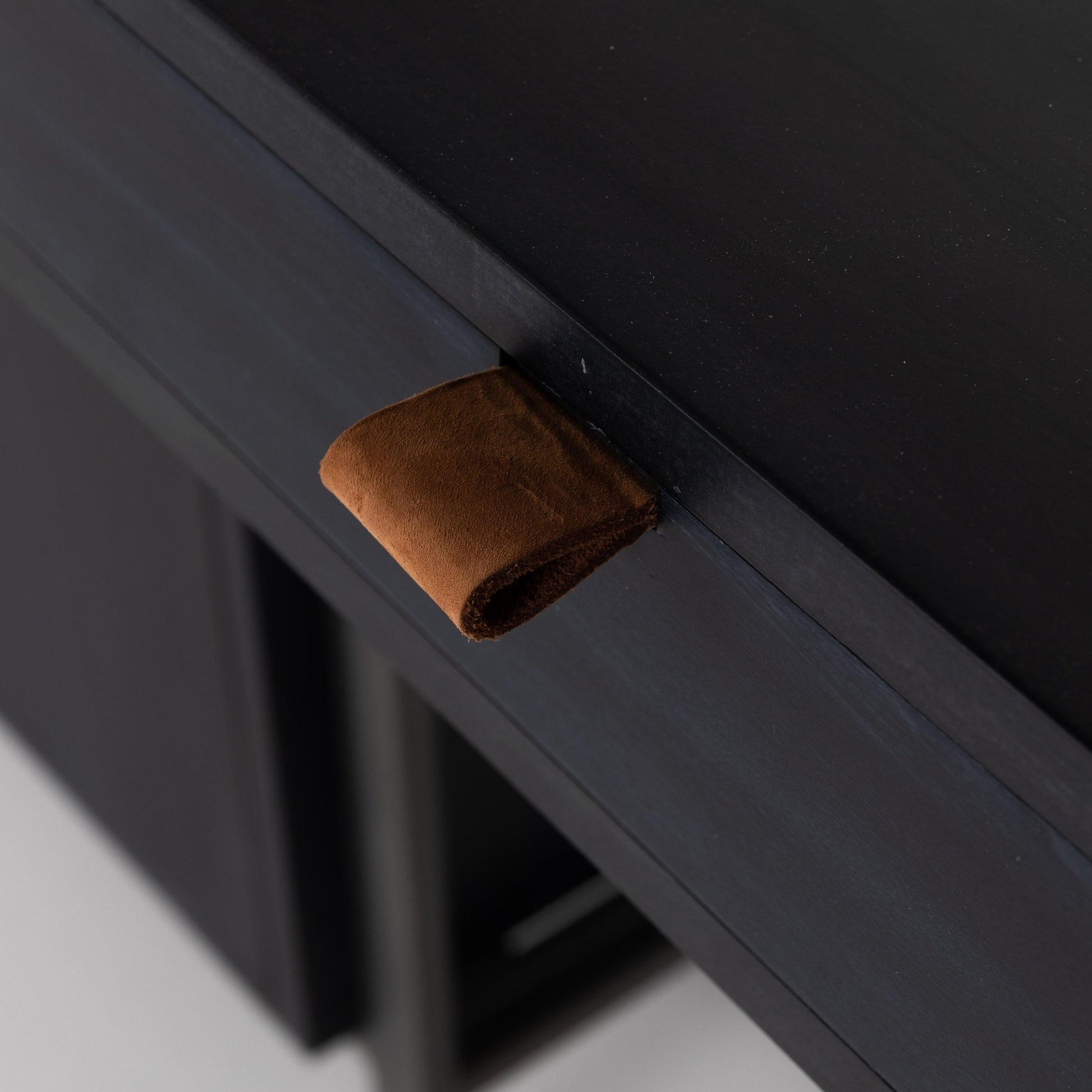 Trey Modular Wall Desk with 2 Bookcases by Four Hands. Made from solid poplar, top grain leather, iron in a modern style.