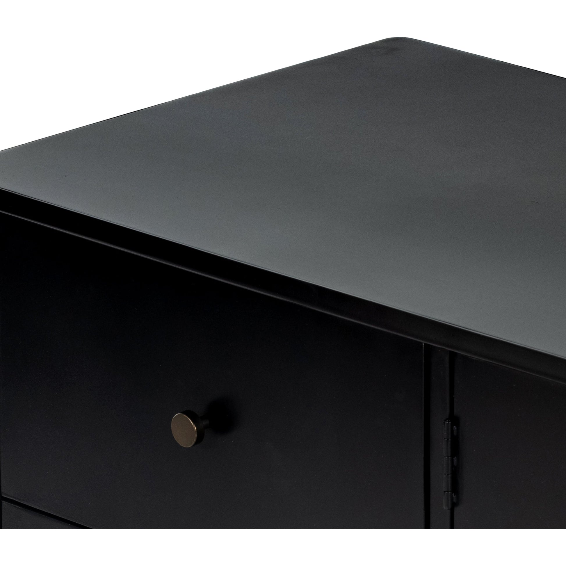 Soto Sideboard by Four Hands in black, weathered bronze and black. Made from iron in a modern style.