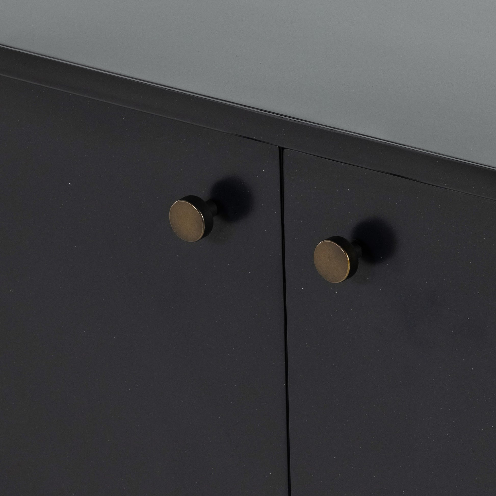 Soto Sideboard by Four Hands in black, weathered bronze and black. Made from iron in a modern style.