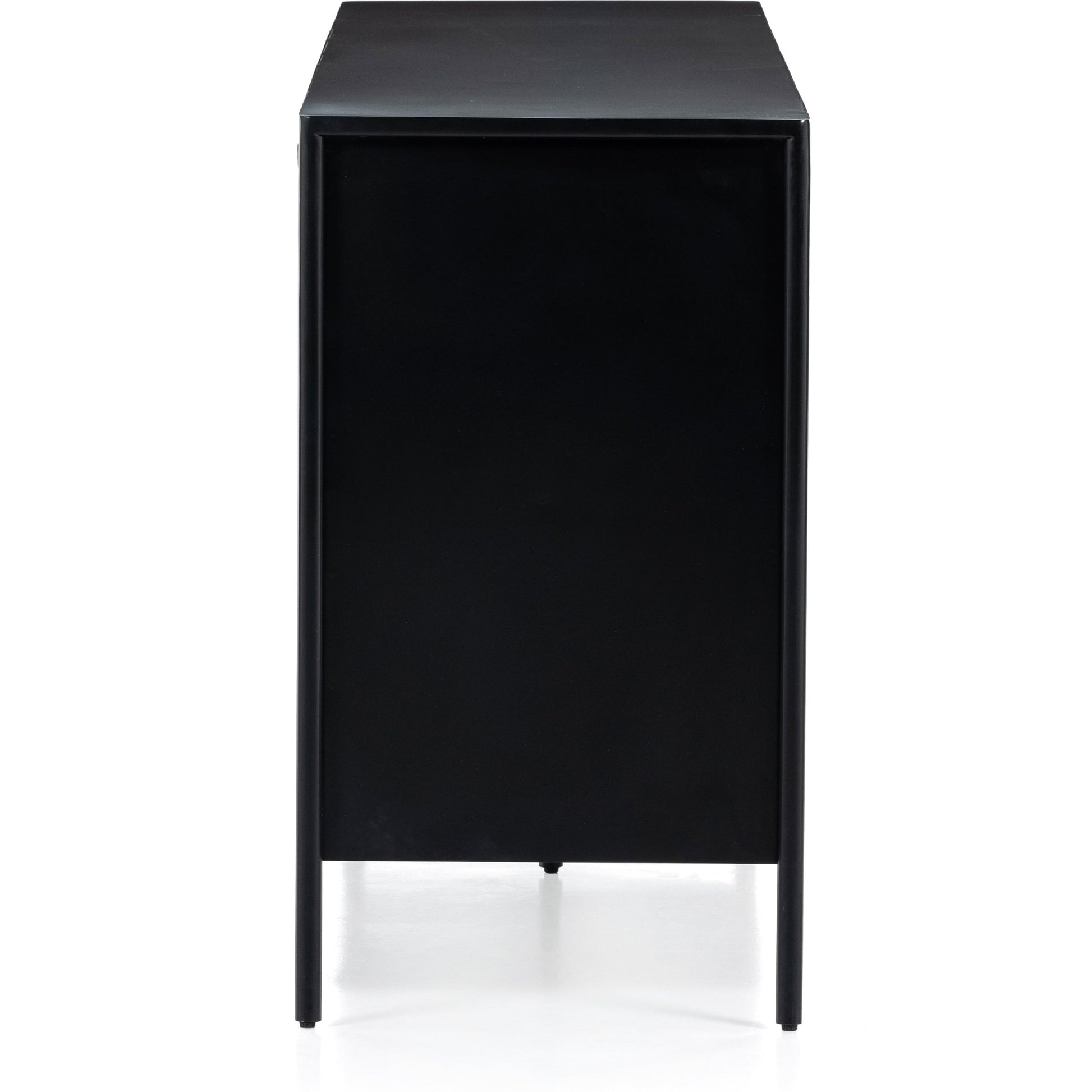 Soto Sideboard by Four Hands in black, weathered bronze and black. Made from iron in a modern style.