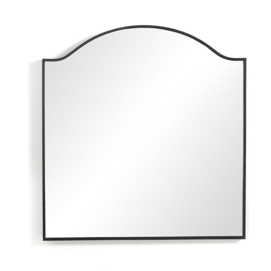 Jacques II Mirror by Four Hands in gunmetal. Made from iron, engineered hardwood, mirror in a modern style.