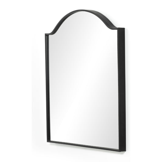 Jacques II Mirror by Four Hands in gunmetal. Made from iron, engineered hardwood, mirror in a modern style.